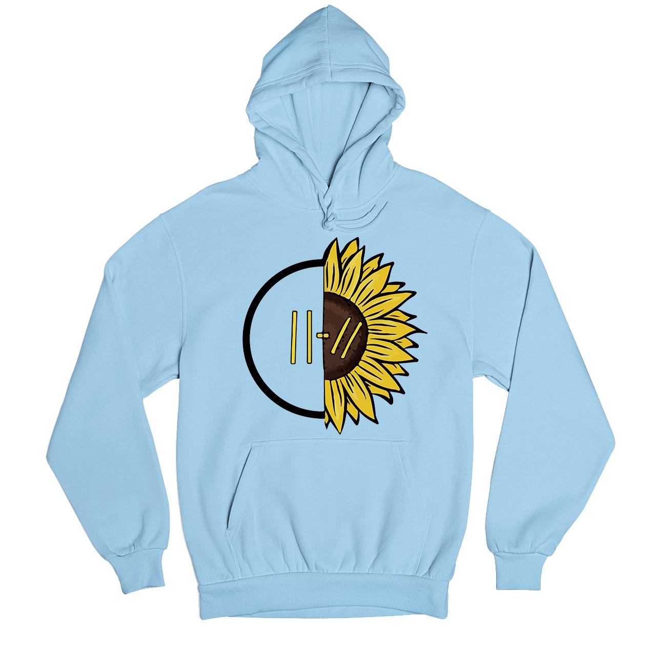 twenty one pilots the sunflower hoodie hooded sweatshirt winterwear music band buy online united states usa the banyan tee tbt men women girls boys unisex baby blue