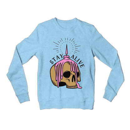 twenty one pilots alive sweatshirt upper winterwear music band buy online united states of america usa the banyan tee tbt men women girls boys unisex baby blue