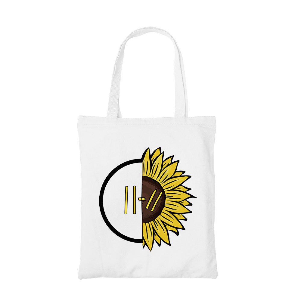 twenty one pilots the sunflower tote bag cotton printed music band buy online united states usa the banyan tee tbt men women girls boys unisex