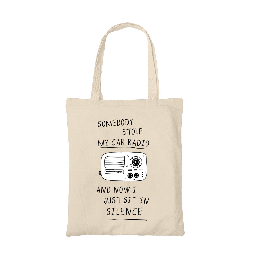 twenty one pilots car radio tote bag hand printed cotton women men unisex