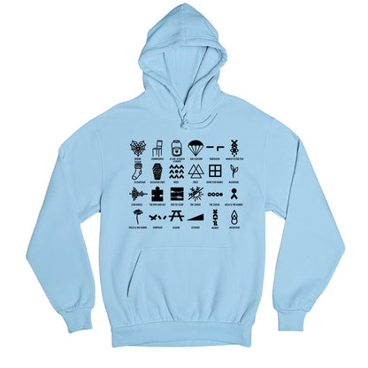 twenty one pilots 24 tattoos hoodie hooded sweatshirt winterwear music band buy online united states usa the banyan tee tbt men women girls boys unisex baby blue
