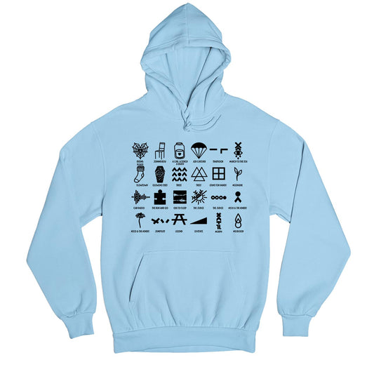 twenty one pilots 24 tattoos hoodie hooded sweatshirt winterwear music band buy online united states usa the banyan tee tbt men women girls boys unisex baby blue