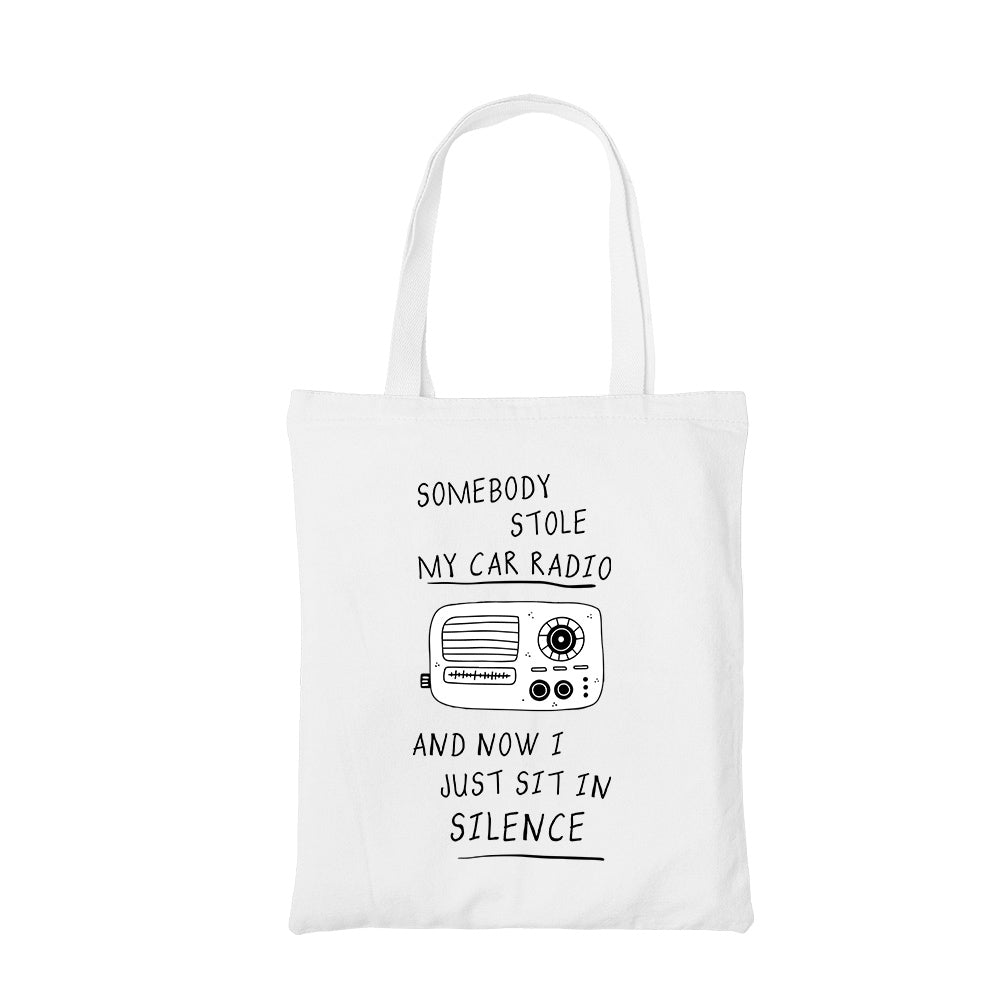twenty one pilots car radio tote bag hand printed cotton women men unisex