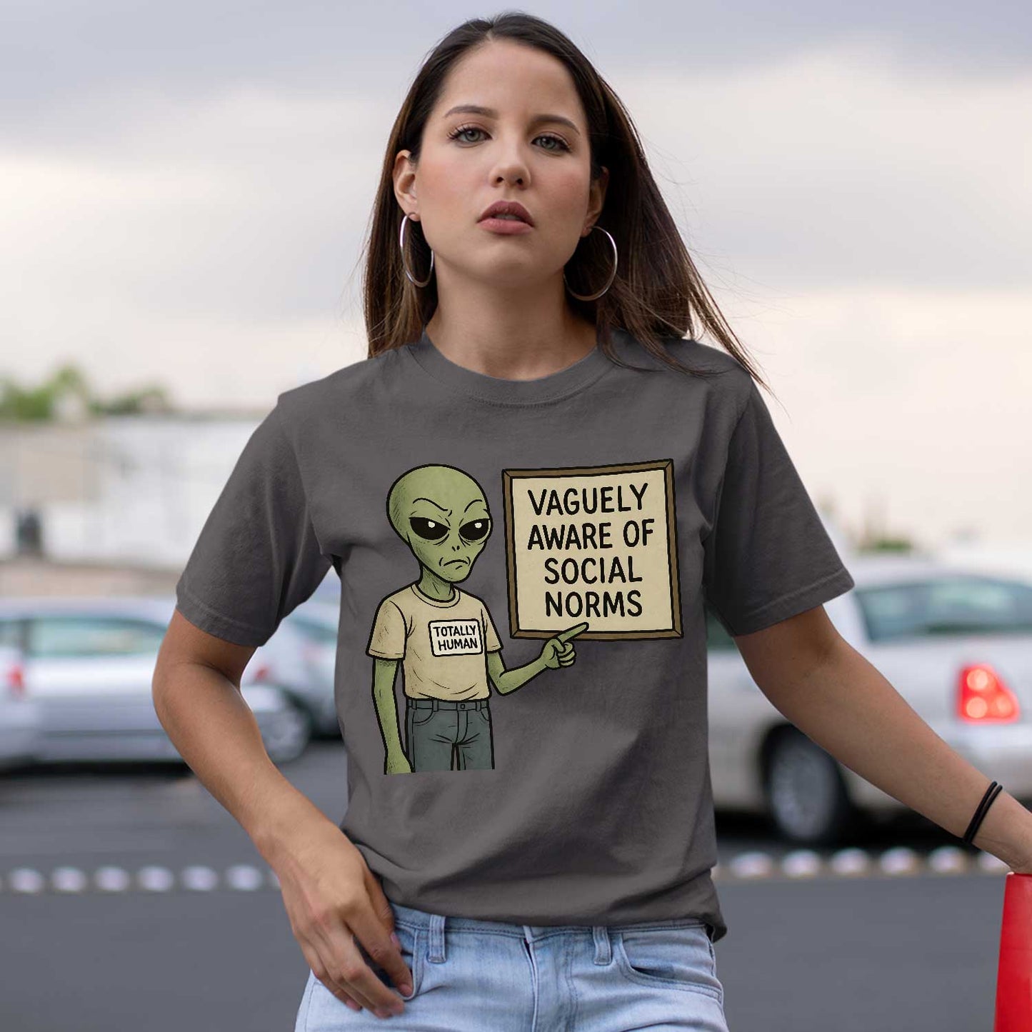 T shirt - Vaguely Aware Of Social Norms