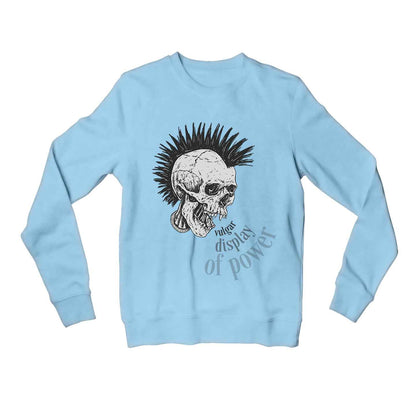 pantera vulgar display of power sweatshirt upper winterwear music band buy online united states usa the banyan tee tbt men women girls boys unisex baby blue