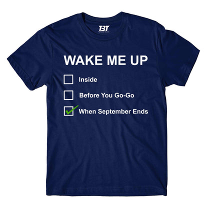 green day wake me up when september ends t-shirt music band buy online united states of america usa the banyan tee tbt men women girls boys unisex navy