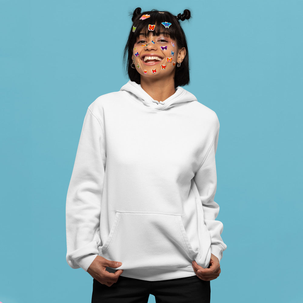 white the banyan tee plain solid hoodie hooded sweatshirt for men women unisex