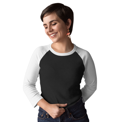 white and black raglan for women 3/4 th sleeve united states of america usa the banyan tee white raglans raglan t-shirt raglan sleeves raglans raglan sleeve t-shirts