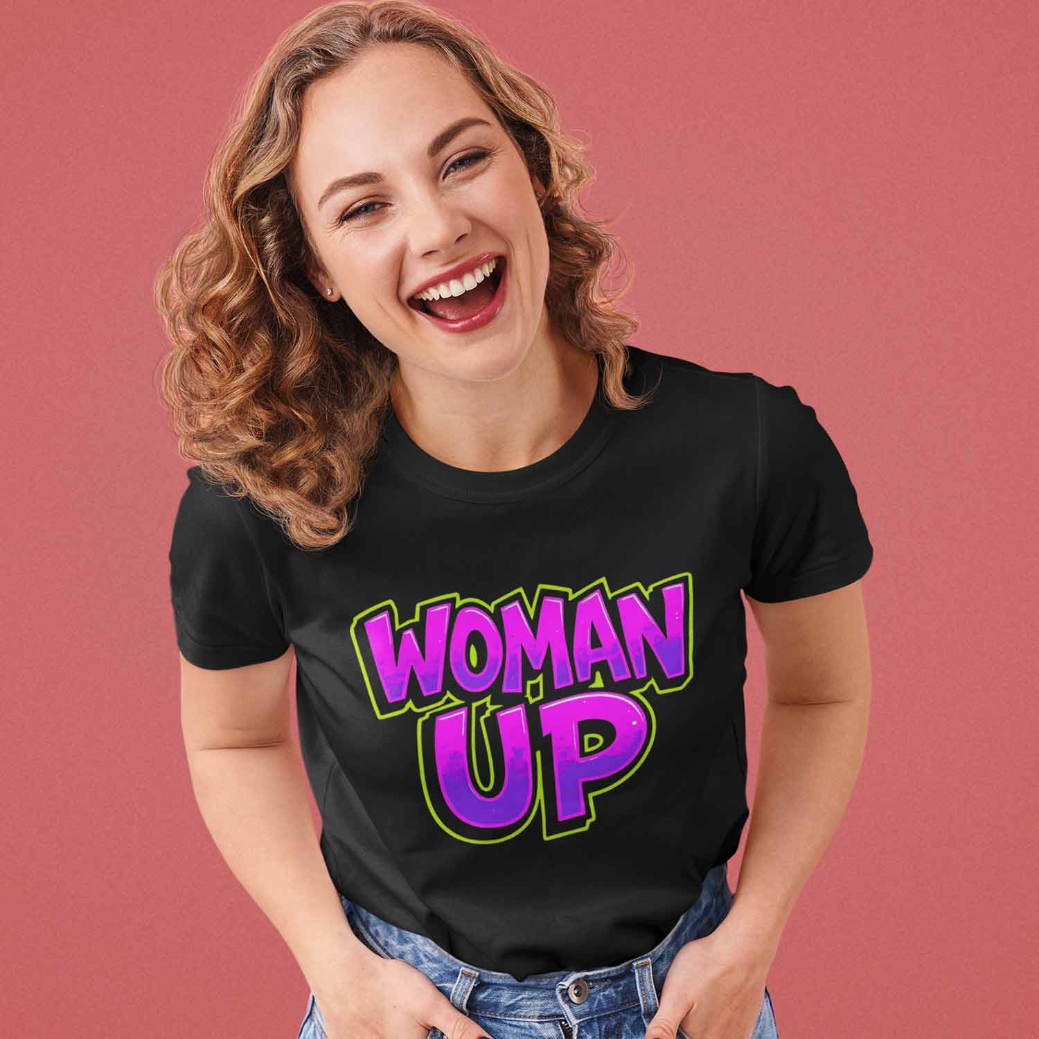 graphic woman up t-shirt printed graphic stylish buy online united states usa the banyan tee tbt men women girls boys unisex black 