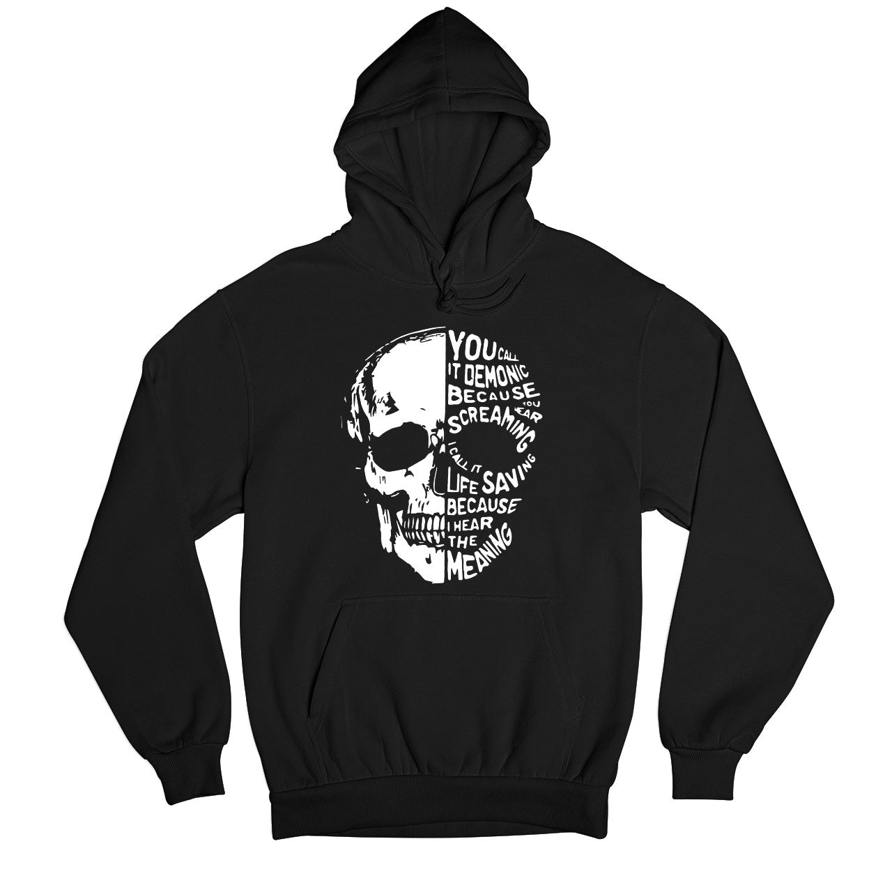 slipknot you call it demonic hoodie hooded sweatshirt winterwear music band buy online united states usa the banyan tee tbt men women girls boys unisex black