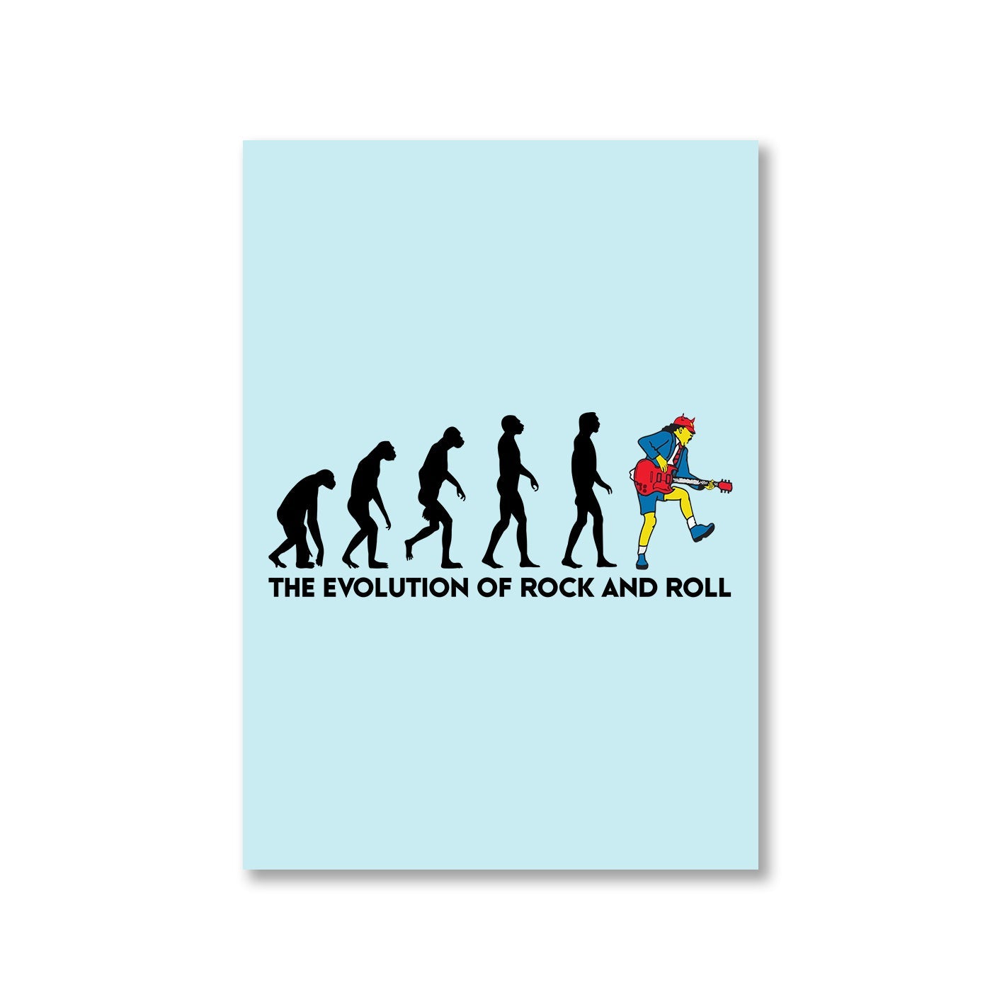 AC/DC Inspired Poster - The Evolution Of Rock And Roll – The Banyan Tee