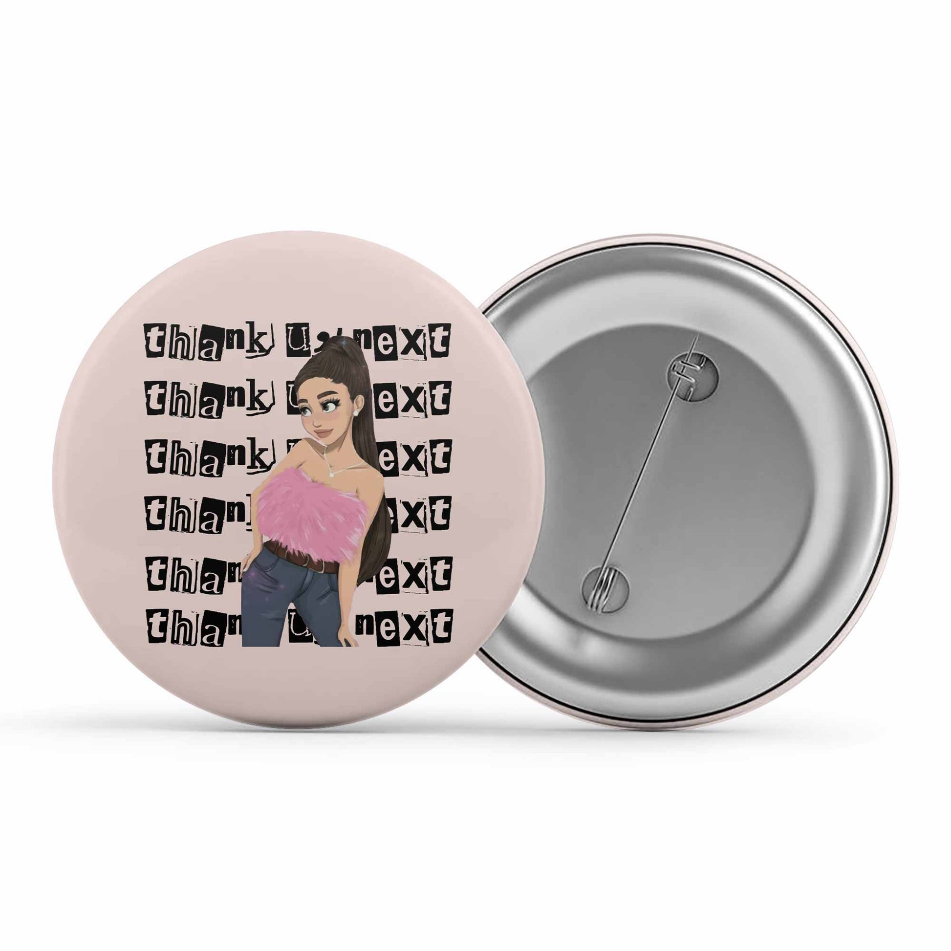 ariana grande thank u next badge pin button music band buy online united states of america usa the banyan tee tbt men women girls boys unisex