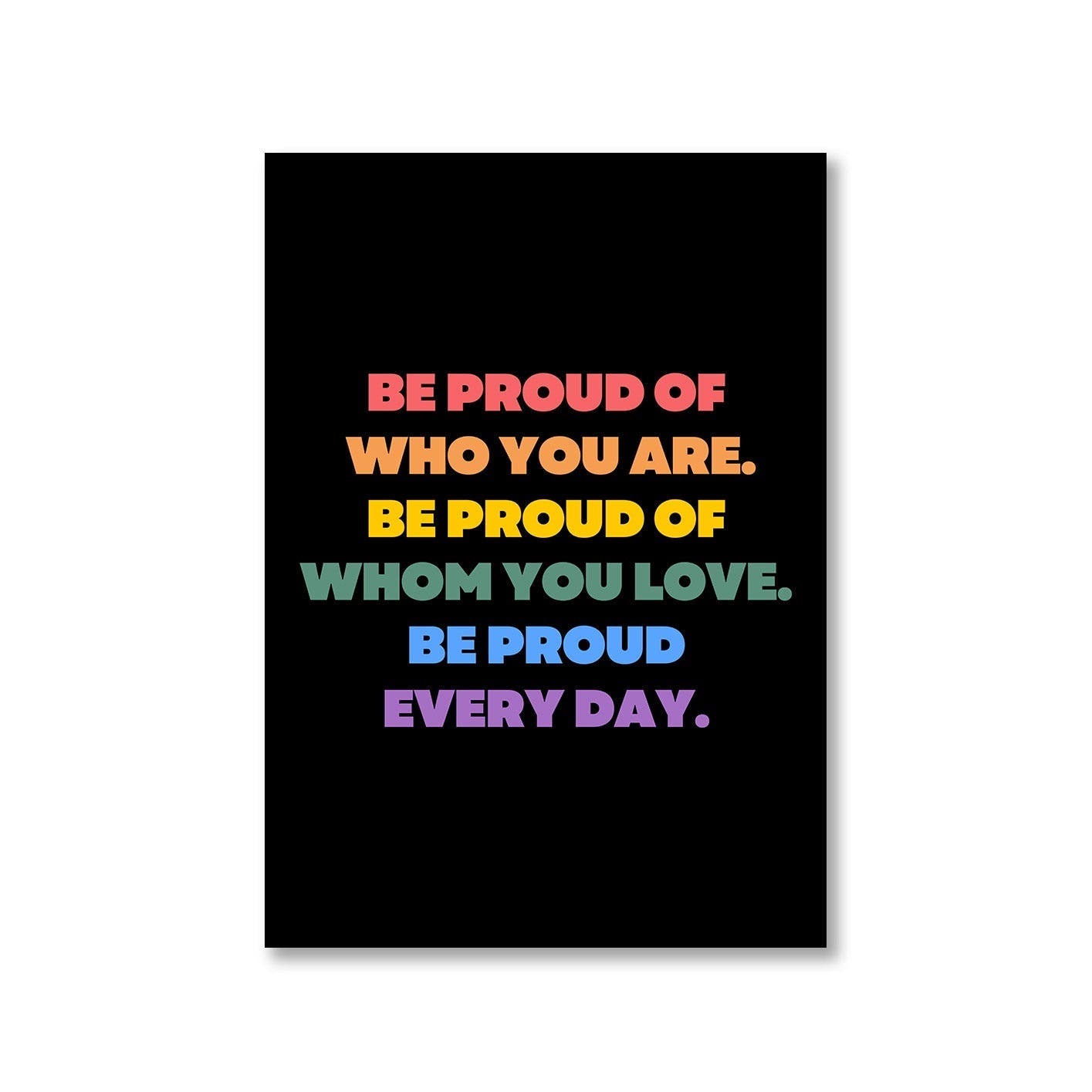 pride be proud poster wall art buy online united states u s the banyan tee tbt a4 - lgbtqia+