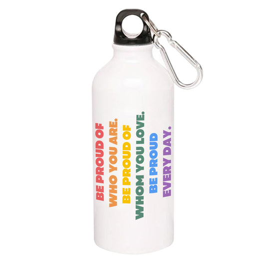 pride be proud sipper steel water bottle flask gym shaker printed graphic stylish buy online india the banyan tee tbt men women girls boys unisex  - lgbtqia+