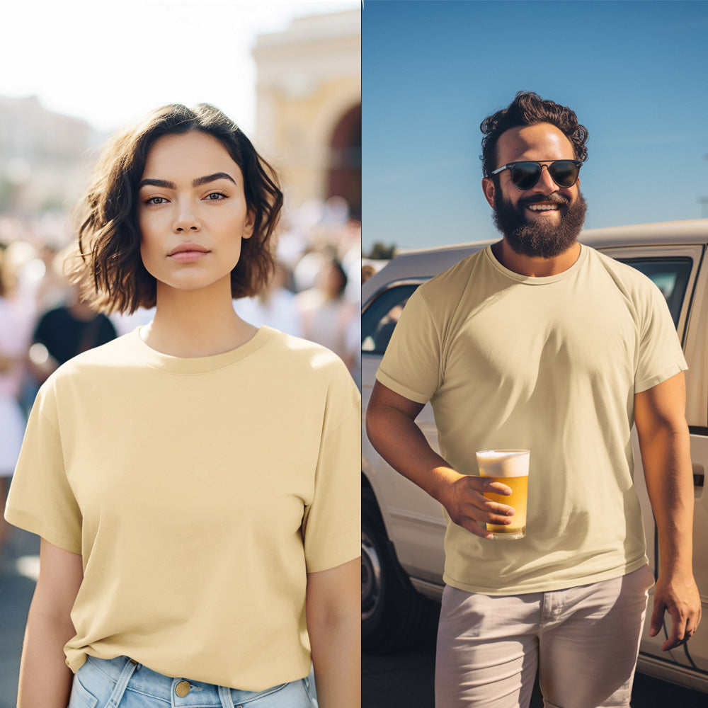 Beige T shirt - Premium Cotton | Everyday Essential