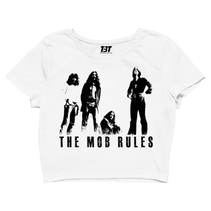 black sabbath the mob rules crop top music band buy online united states of america usa the banyan tee tbt men women girls boys unisex beige