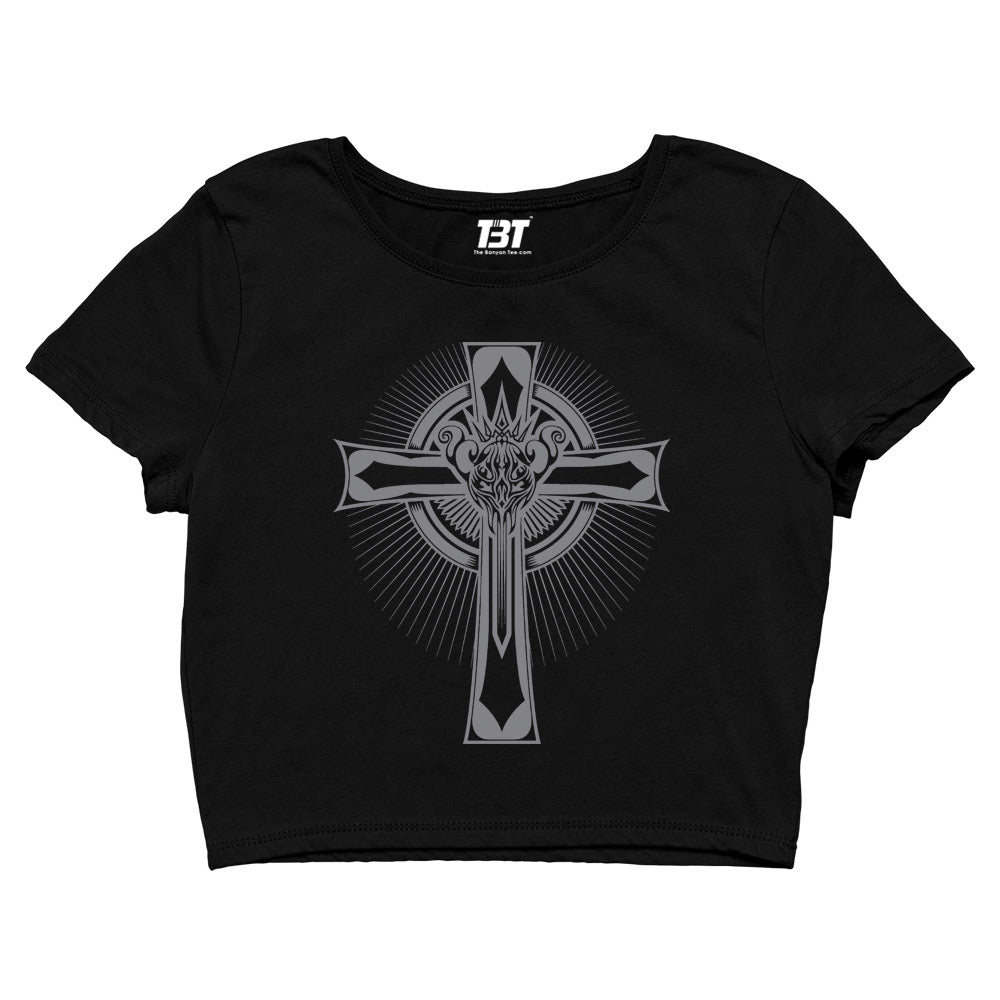 black sabbath headless cross crop top music band buy online united states of america usa the banyan tee tbt men women girls boys unisex black