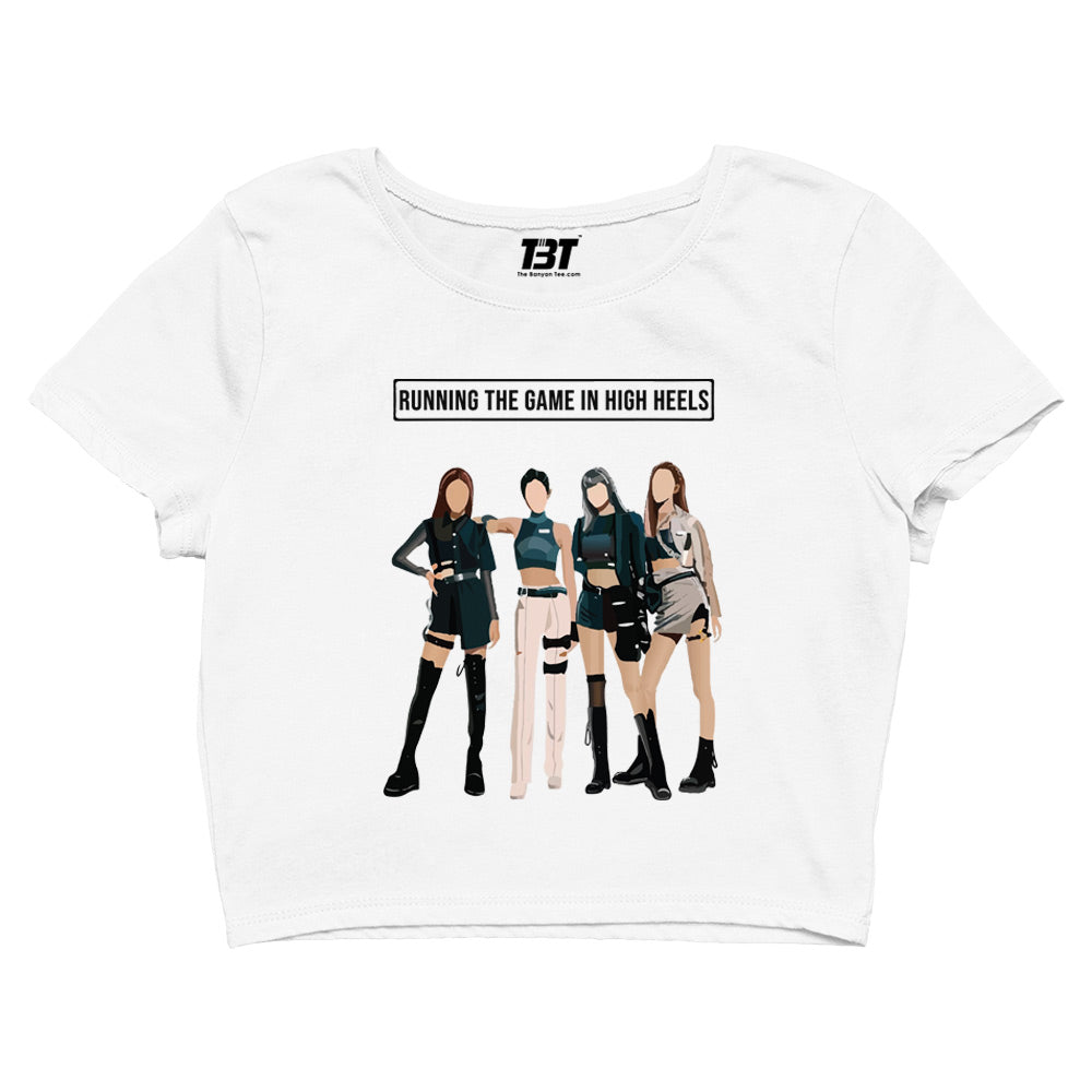 black pink running the game crop top music band buy online united states of america usa the banyan tee tbt men women girls boys unisex Baby Pink song k pop jennie lisa jisoo rose