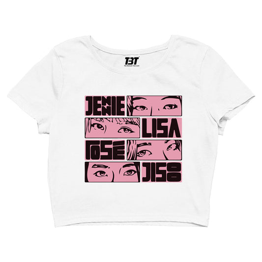 black pink jennie lisa rose jisoo crop top music band buy online united states of america usa the banyan tee tbt men women girls boys unisex black song k pop jennie lisa jisoo rose
