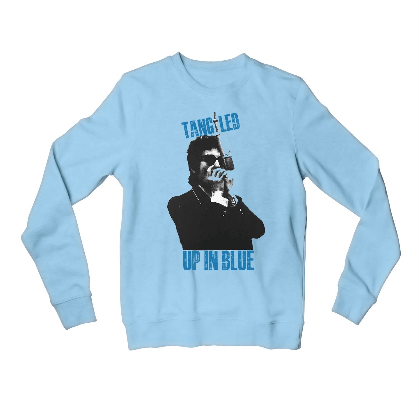 bob dylan tangled up in blue sweatshirt upper winterwear music band buy online united states usa the banyan tee tbt men women girls boys unisex gray