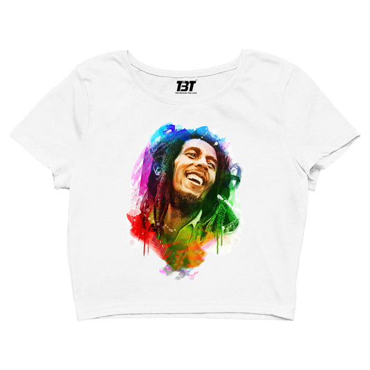 bob marley the pioneer of reggae crop top music band buy online united states of america usa the banyan tee tbt men women girls boys unisex white