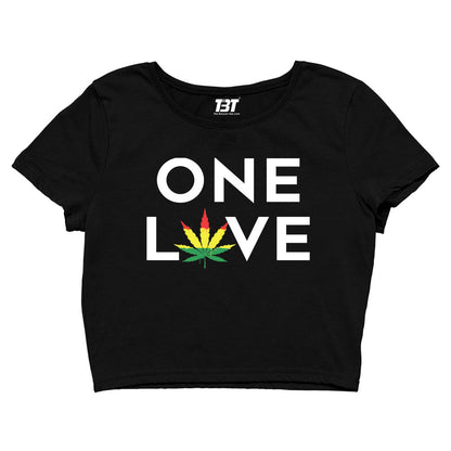 bob marley one love crop top music band buy online united states of america usa the banyan tee tbt men women girls boys unisex black