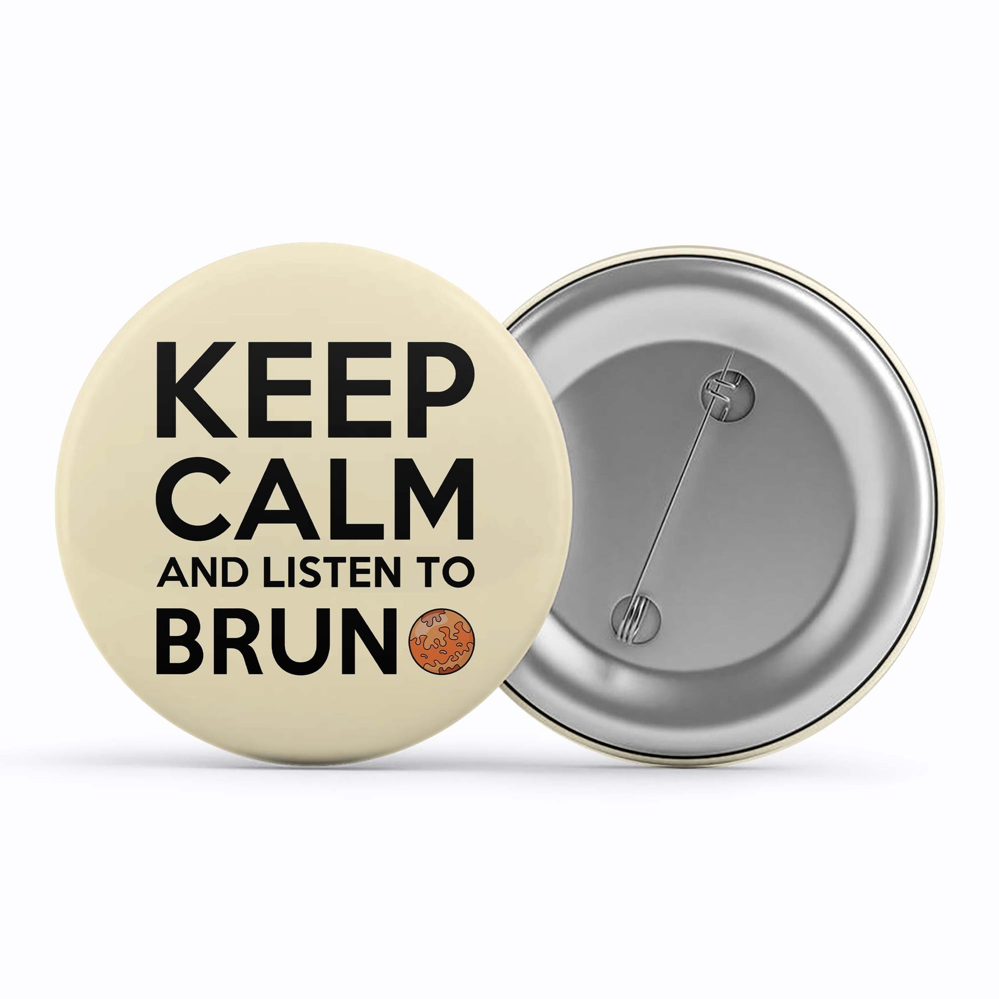 bruno mars keep calm badge pin button music band buy online united states of america usa the banyan tee tbt men women girls boys unisex