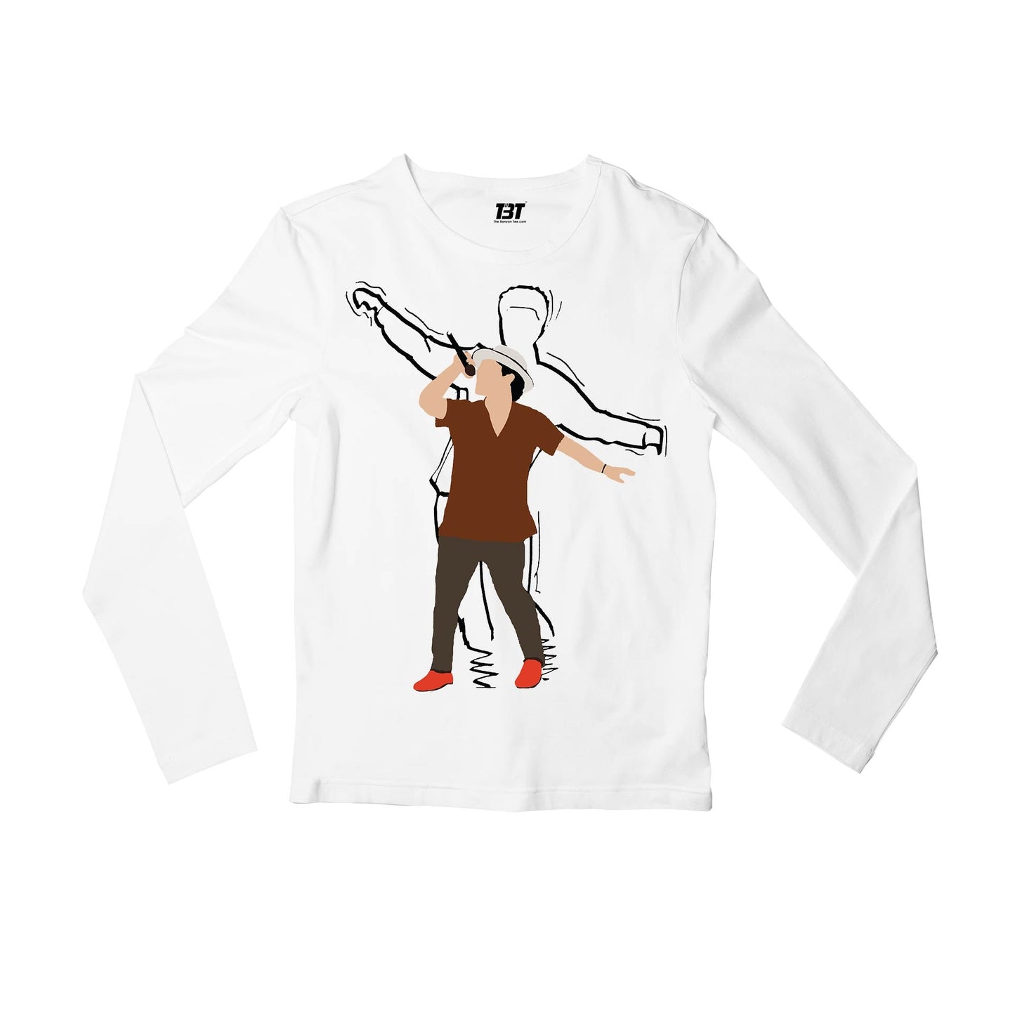 bruno mars musical mars full sleeves long sleeves music band buy online india the banyan tee tbt men women girls boys unisex white