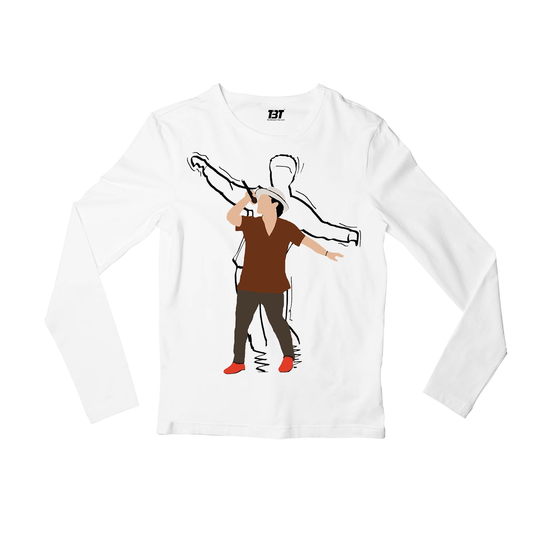 bruno mars musical mars full sleeves long sleeves music band buy online india the banyan tee tbt men women girls boys unisex white
