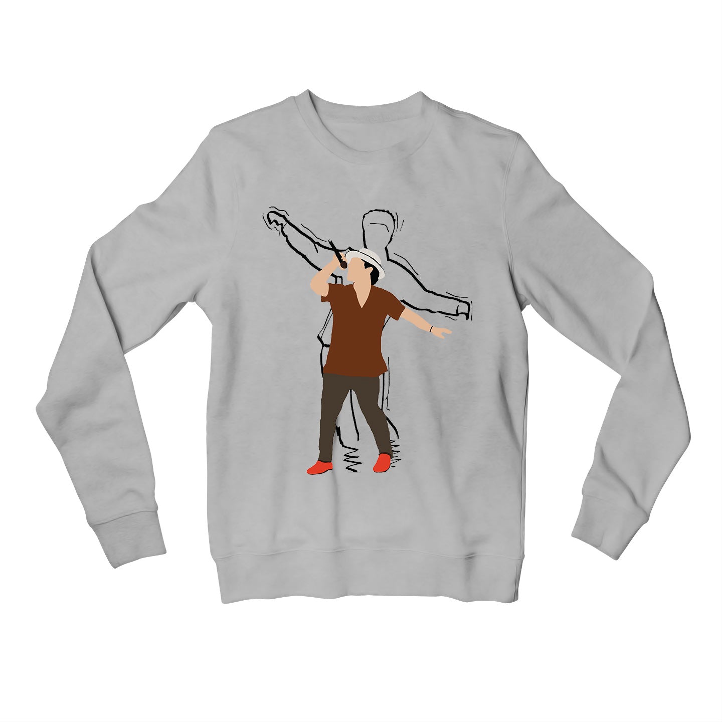 bruno mars musical mars sweatshirt upper winterwear music band buy online united states usa the banyan tee tbt men women girls boys unisex gray