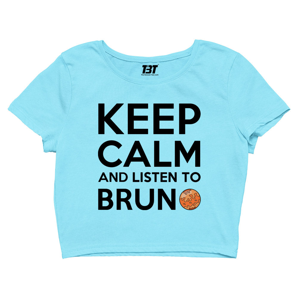 bruno mars keep calm crop top music band buy online united states of america usa the banyan tee tbt men women girls boys unisex Sky Blue