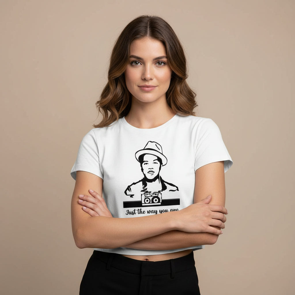bruno mars just the way you are crop top music band buy online united states of america usa the banyan tee tbt men women girls boys unisex white