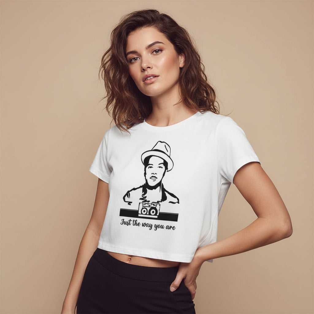 bruno mars just the way you are crop top music band buy online united states of america usa the banyan tee tbt men women girls boys unisex white