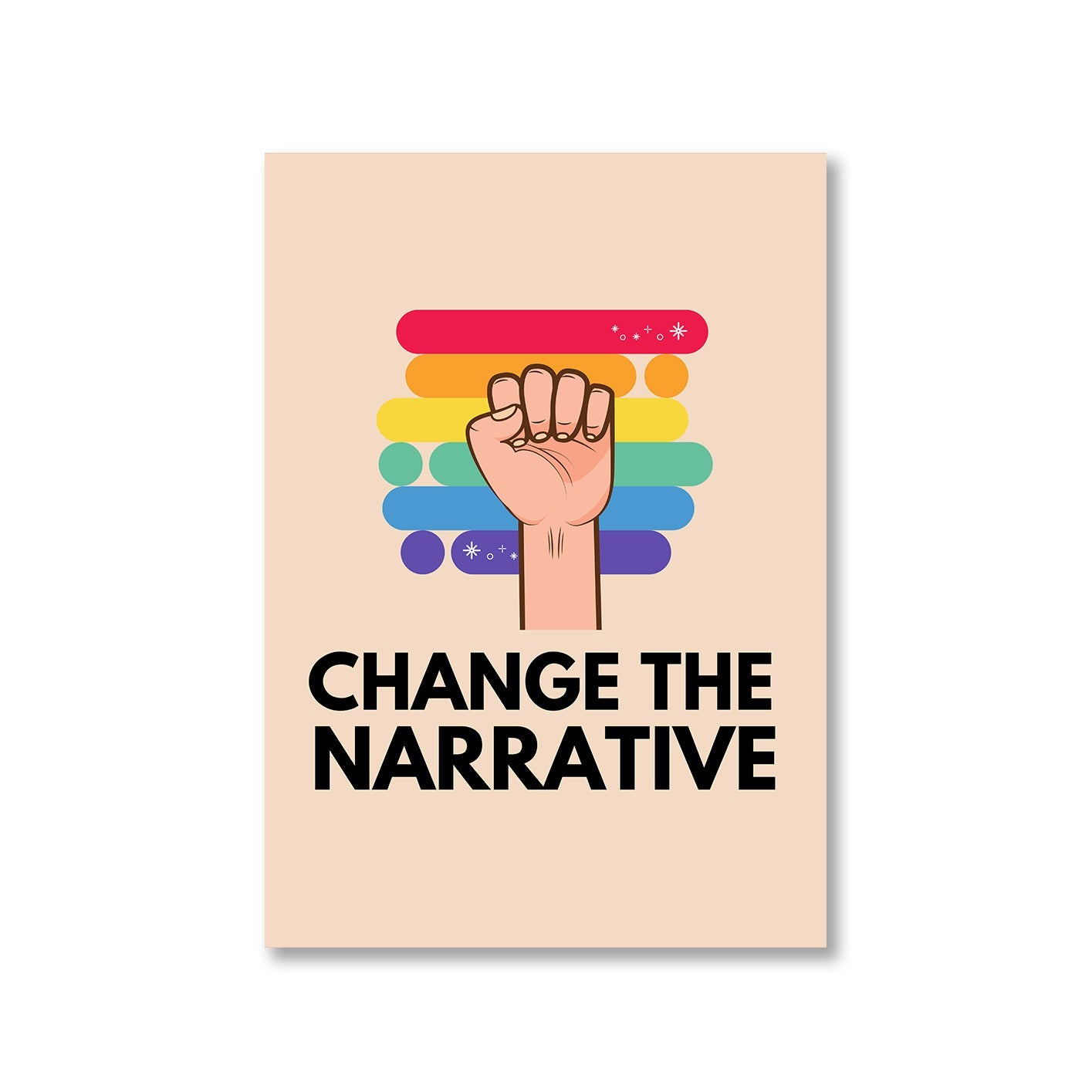 pride change the narrative poster wall art buy online united states u s the banyan tee tbt a4 - lgbtqia+