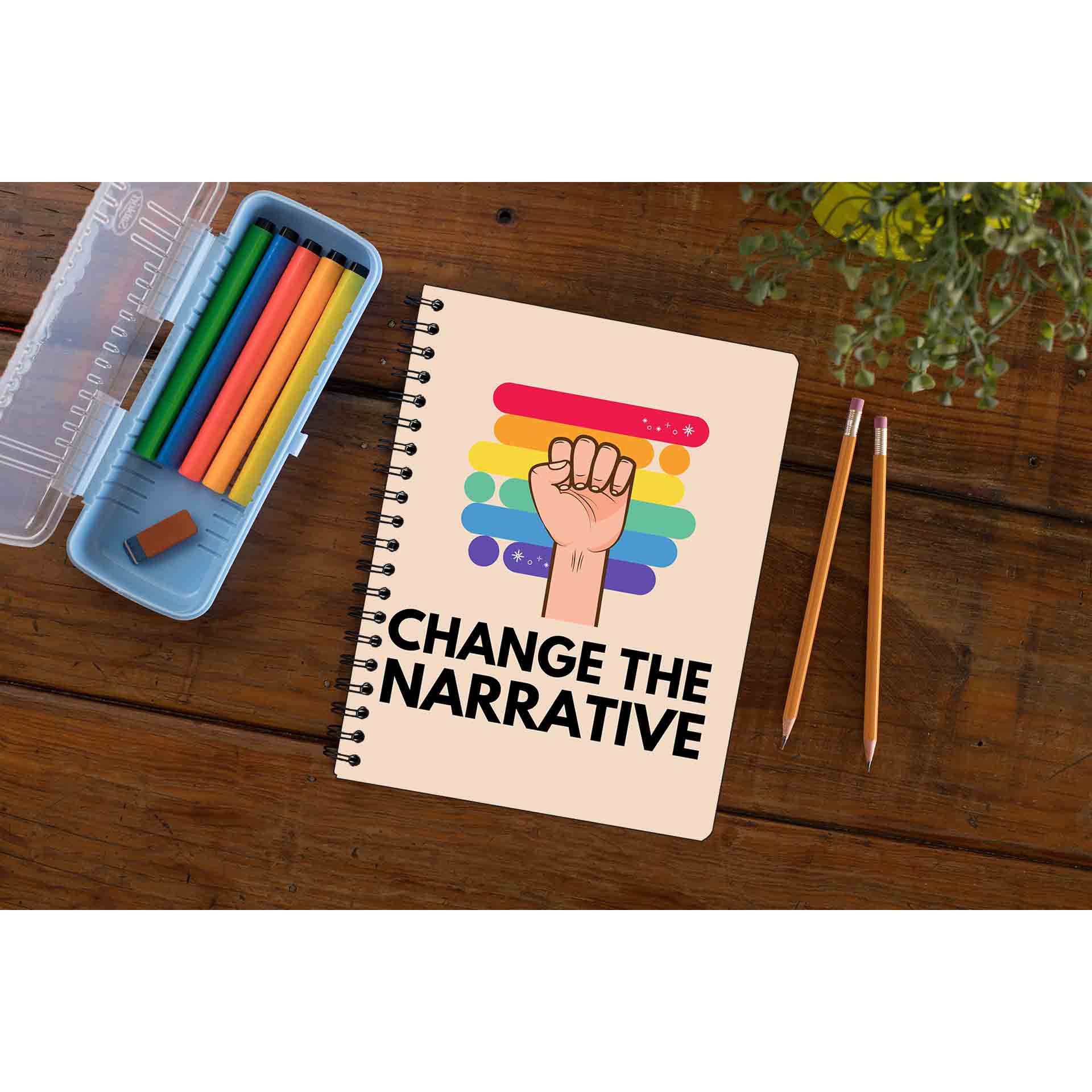 pride change the narrative notebook notepad diary buy online united states u s the banyan tee tbt unruled - lgbtqia+