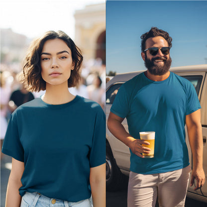 Coral Blue T shirt - Premium Cotton | Everyday Essential