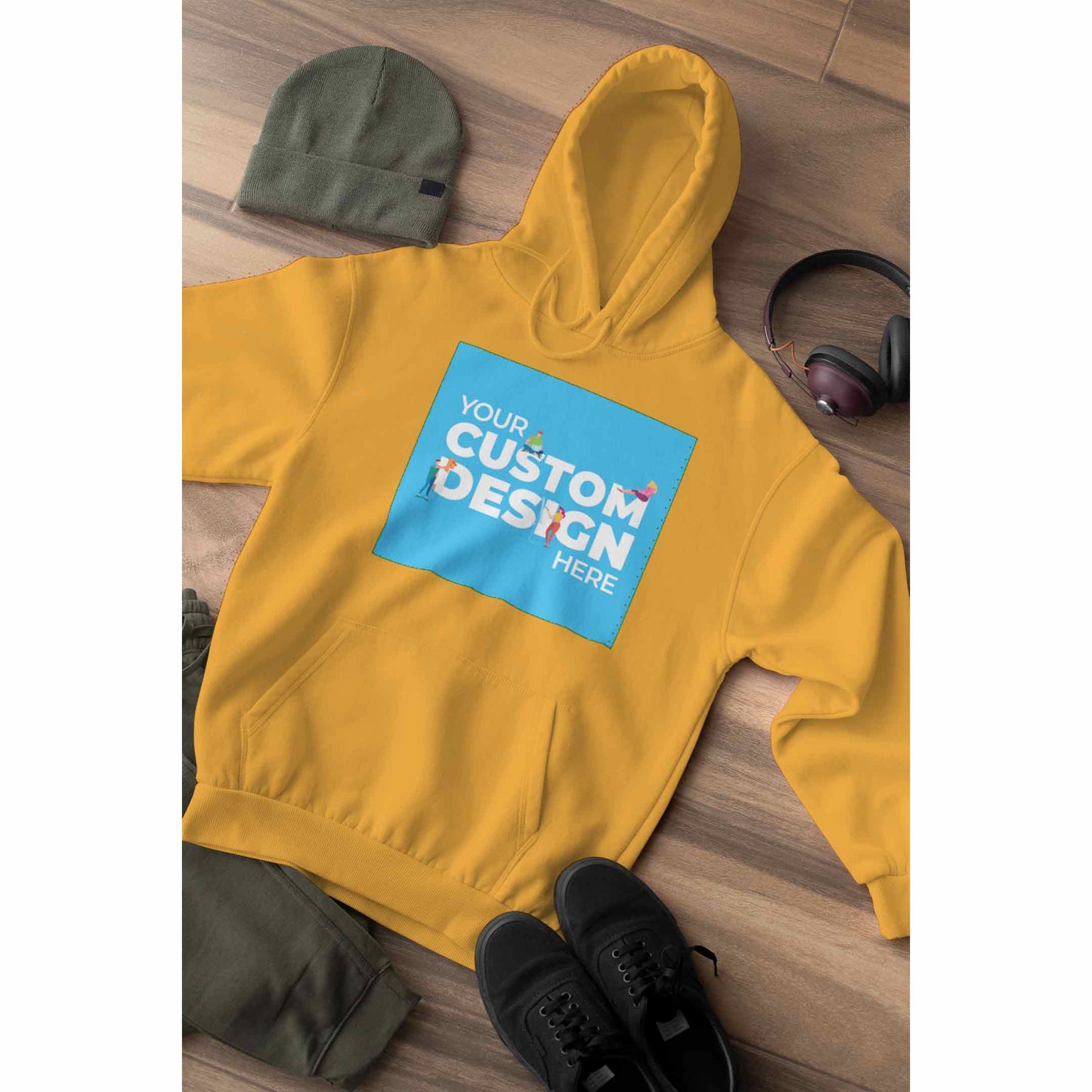 customized personalized gifts products hoodie hooded sweatshirt customizable custom yellow