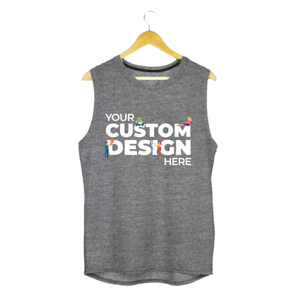custom customized sleeveless t shirt by the banyan tee your design here charcoal