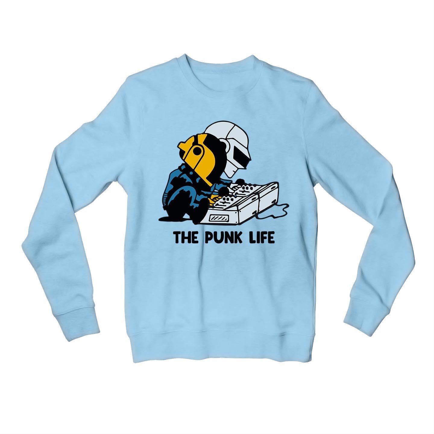 daft punk the punk life sweatshirt upper winterwear music band buy online united states usa the banyan tee tbt men women girls boys unisex gray