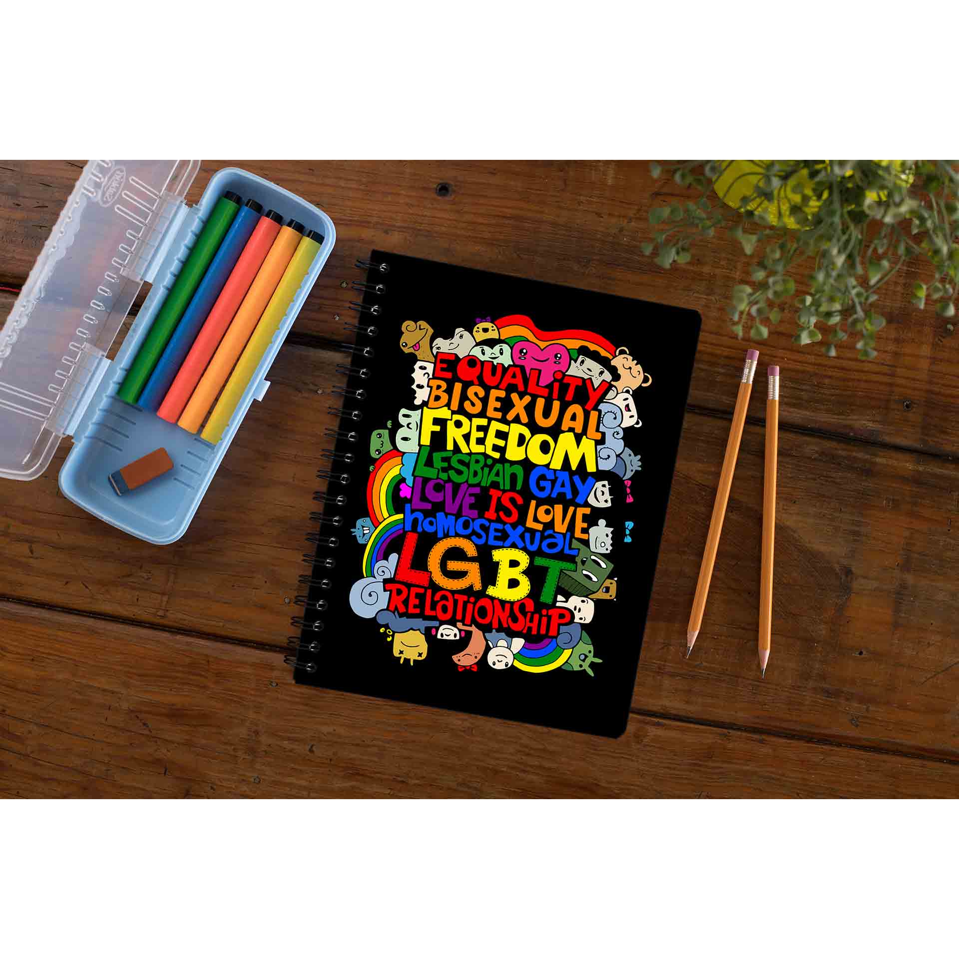 pride doodle notebook notepad diary buy online united states u s the banyan tee tbt unruled - lgbtqia+