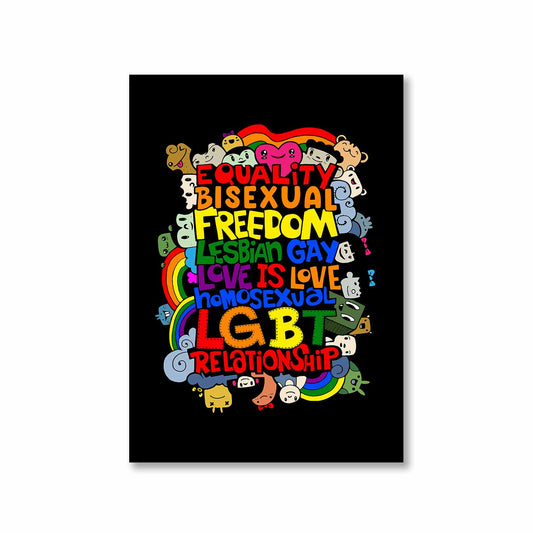 pride doodle poster wall art buy online united states u s the banyan tee tbt a4 - lgbtqia+