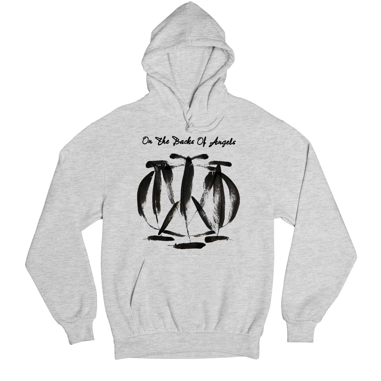 dream theater on the backs of angels hoodie hooded sweatshirt winterwear music band buy online united states usa the banyan tee tbt men women girls boys unisex gray