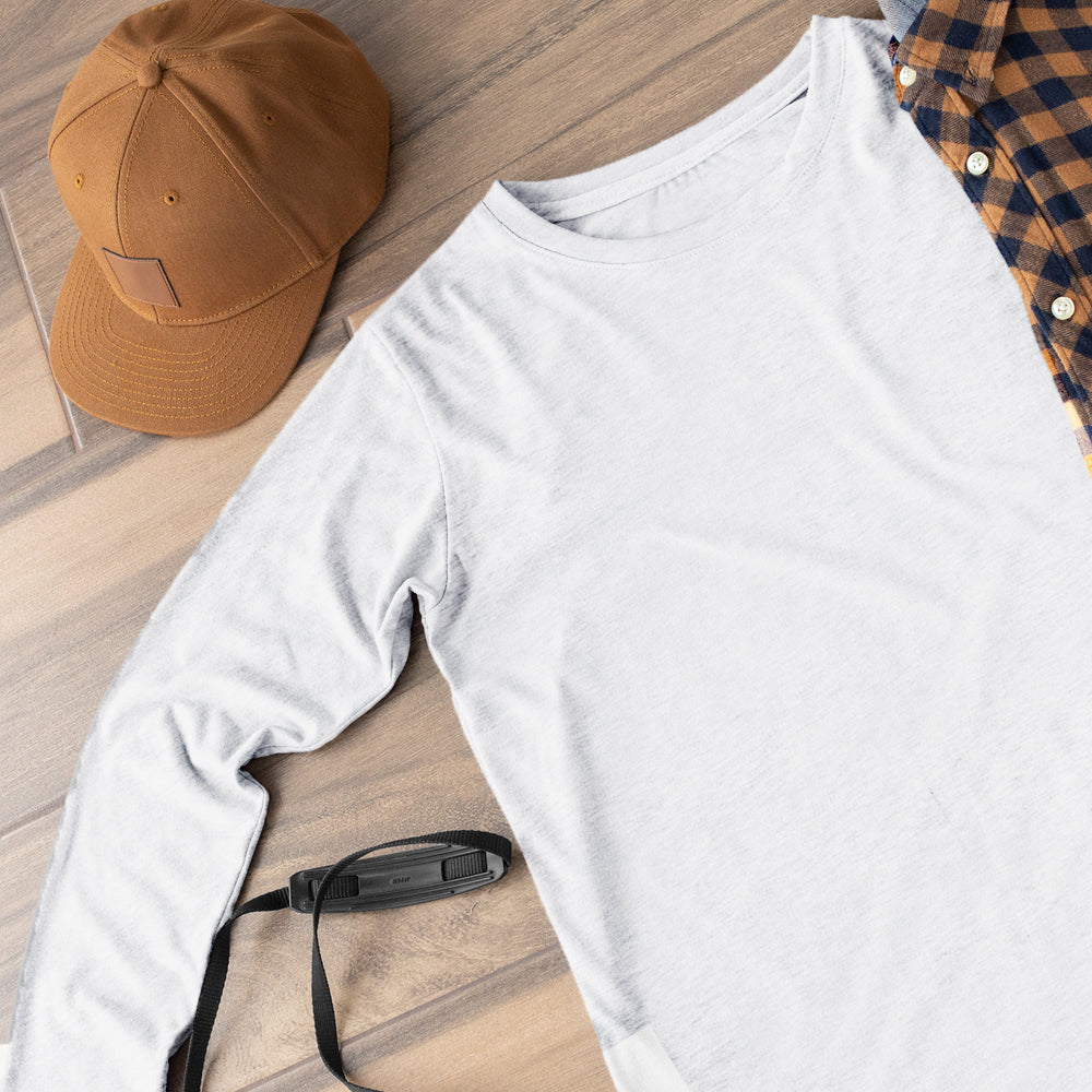 Ecru Melange Full Sleeves T shirt