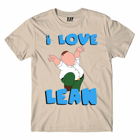 family guy i love lean t-shirt tv & movies buy online united states usa the banyan tee tbt men women girls boys unisex beige - peter griffin