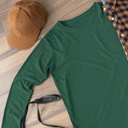 bottle green plain full sleeves t-shirt bottle green plain full sleeves the banyan tee united states of america usa
