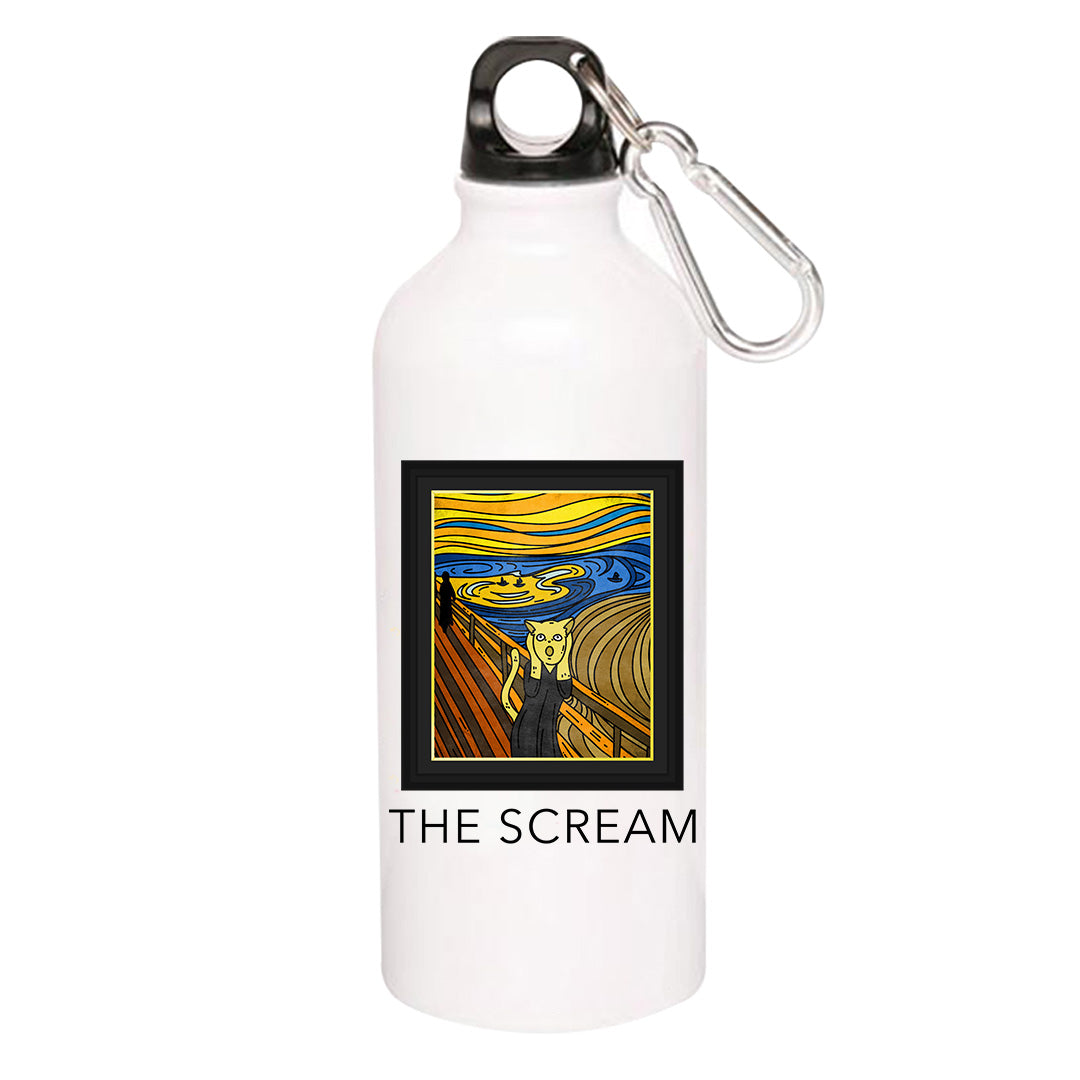 printed the scream sipper steel water bottle flask gym shaker printed graphic stylish buy online india the banyan tee tbt men women girls boys unisex