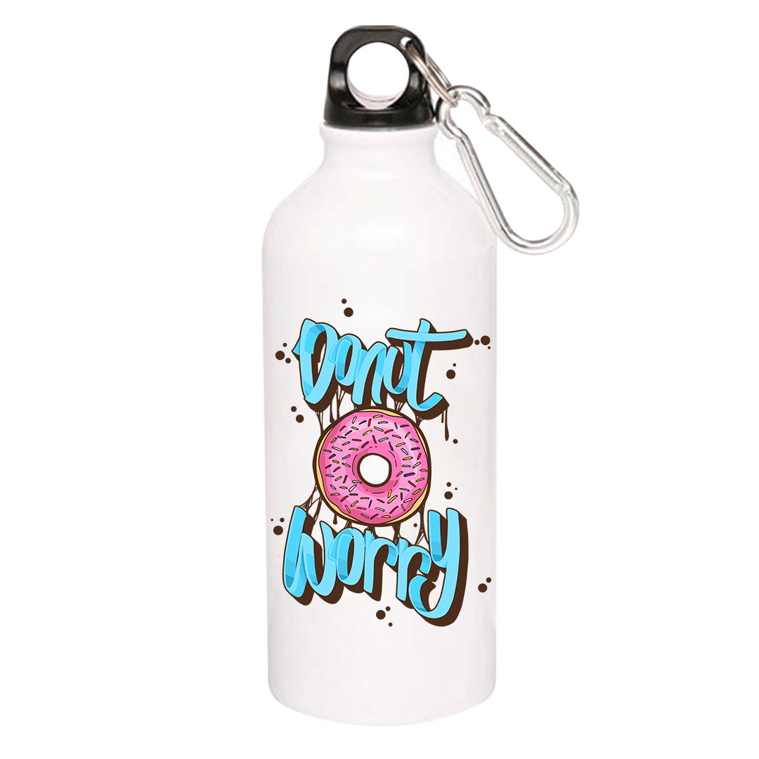 printed donut worry sipper steel water bottle flask gym shaker printed graphic stylish buy online india the banyan tee tbt men women girls boys unisex