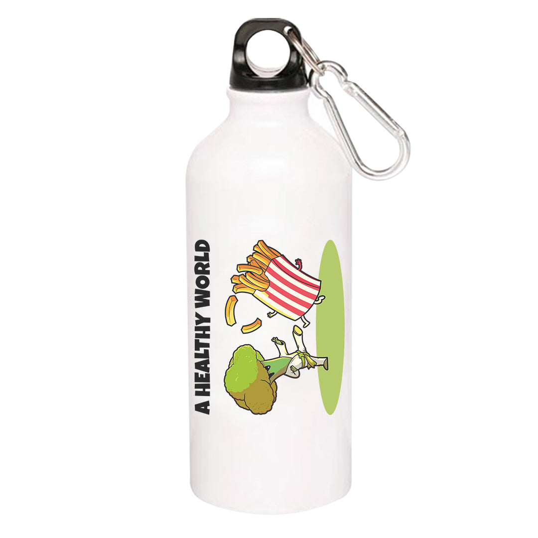 printed a healthy world sipper steel water bottle flask gym shaker printed graphic stylish buy online india the banyan tee tbt men women girls boys unisex