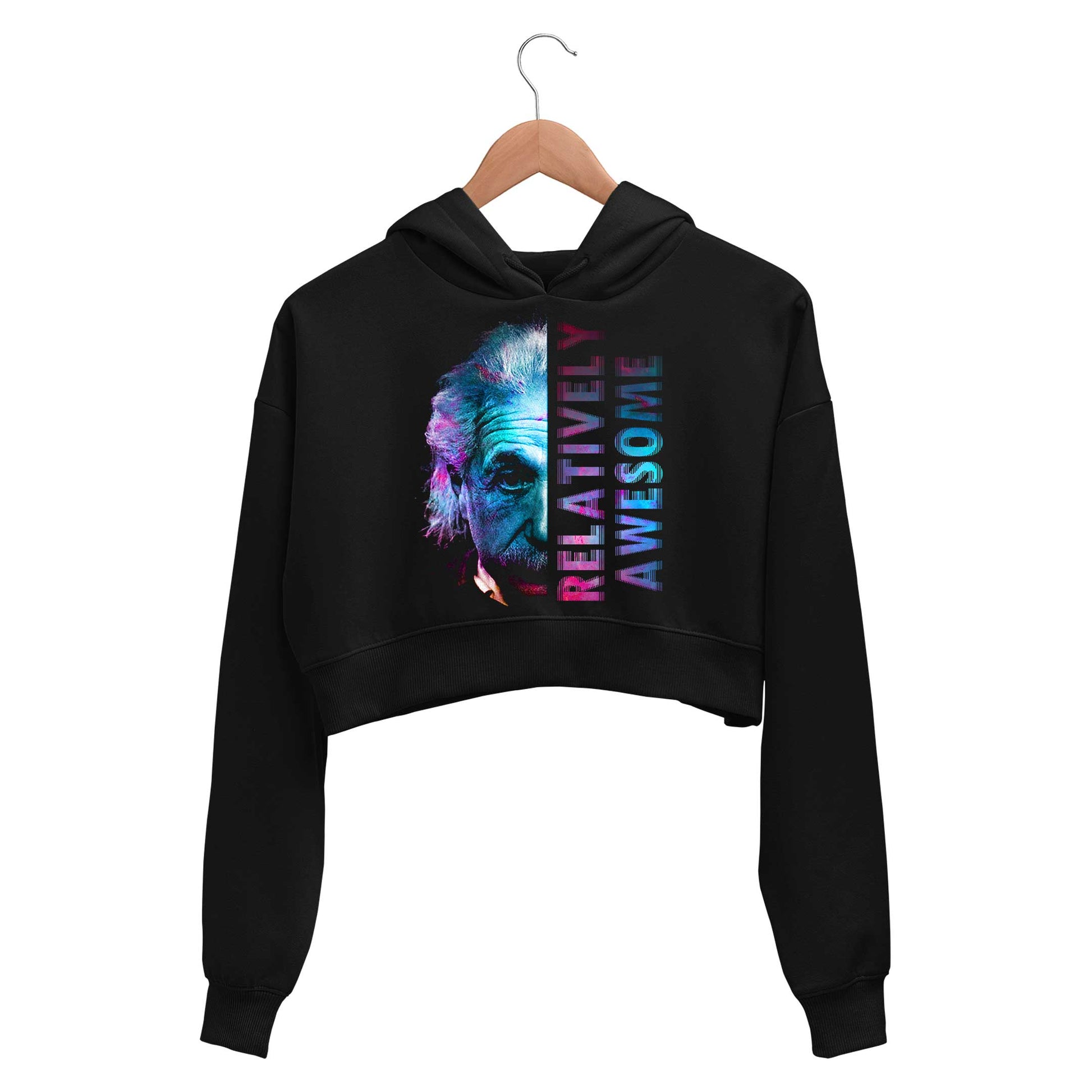printed relatively awesome crop hoodie hooded sweatshirt upper winterwear printed graphic stylish buy online india the banyan tee tbt men women girls boys unisex black