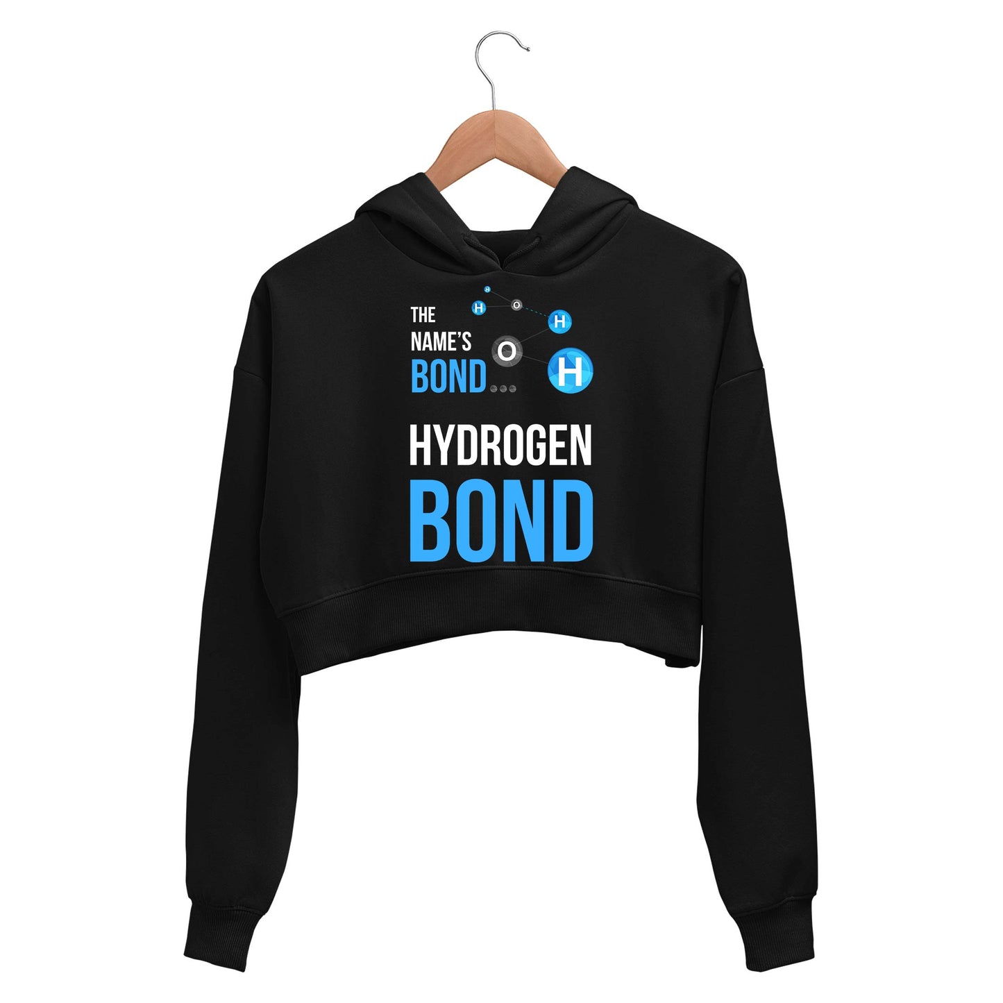 printed hydrogen bond crop hoodie hooded sweatshirt upper winterwear printed graphic stylish buy online india the banyan tee tbt men women girls boys unisex black